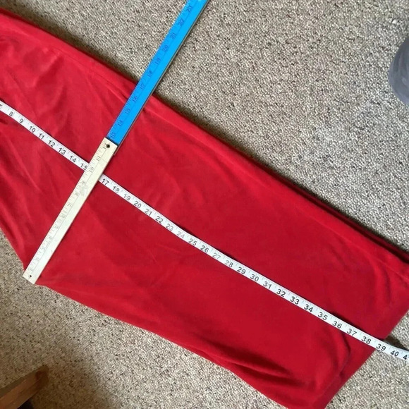 Mirror Image Red Velour Casual Pull On Pants Stretch Women Plus 3X Elastic Waist - Picture 3 of 5